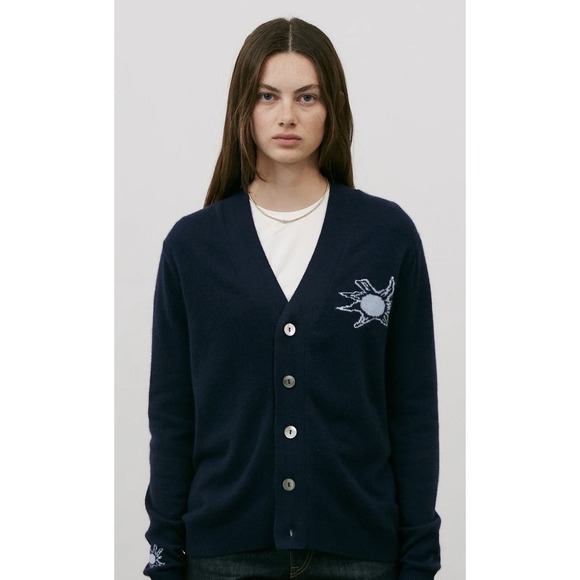 LERET LERET Sweaters - LERET LERET No. 90 Navy Cardigan Sweater Mongolian Cashmere Limited Edition XXS